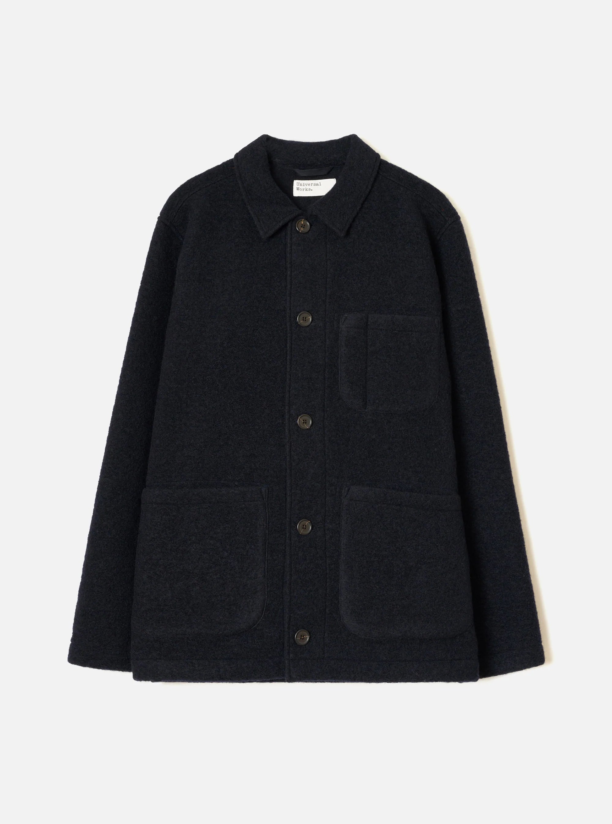 Universal Works Wool Fleece Field Jacket Dark Navy
