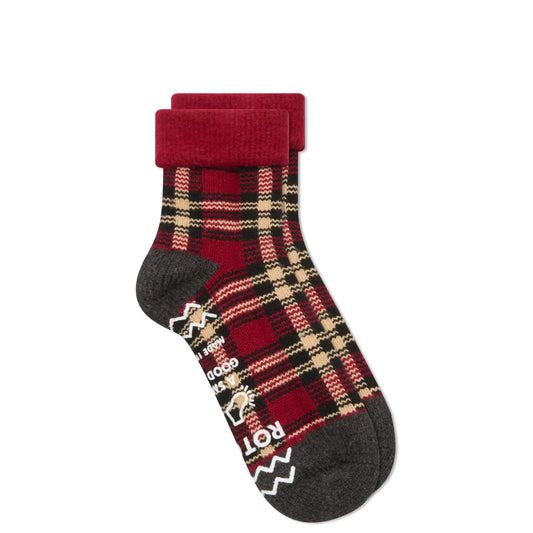 ROTOTO Comfy Room Socks Dark Red/Black