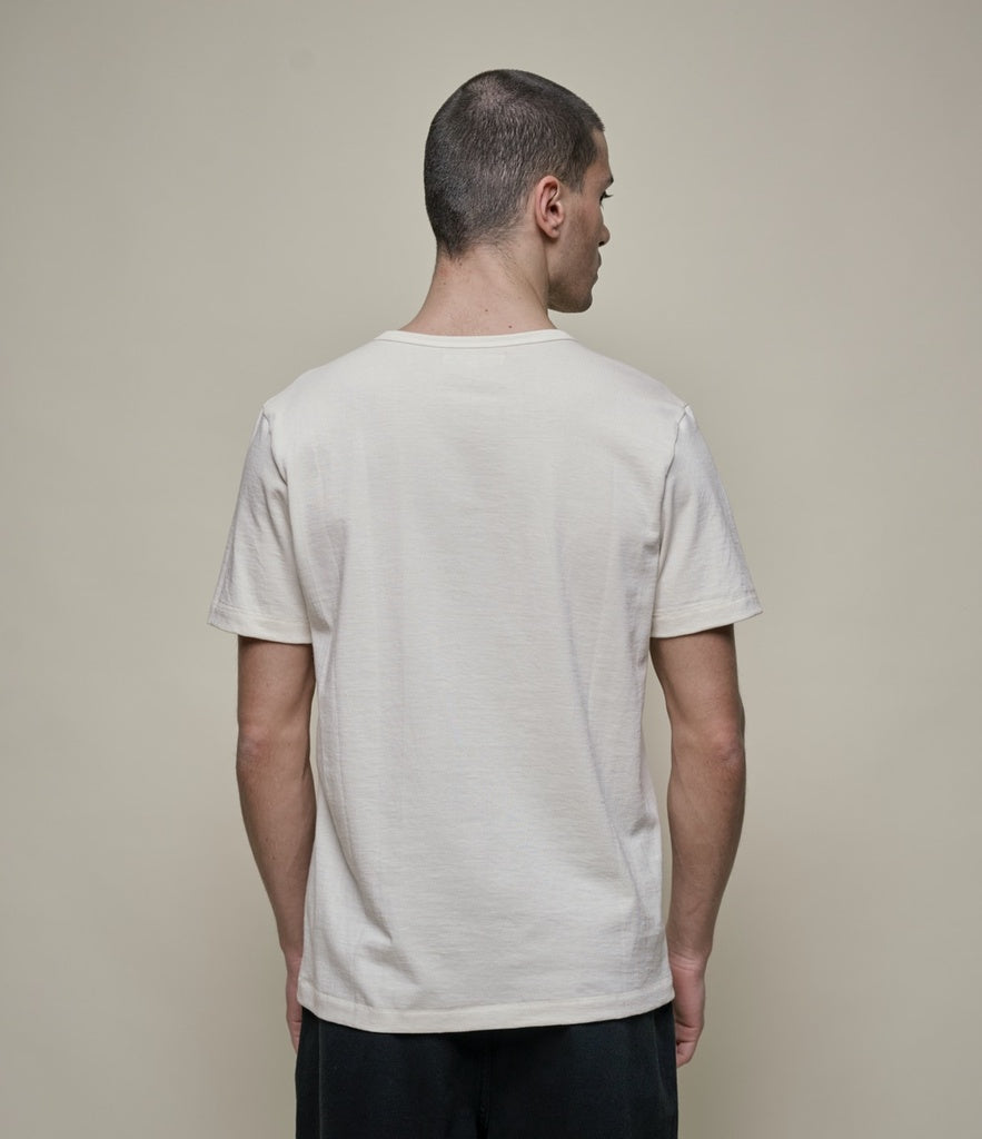Merz B. Schwanen 215 2-Thread Organic Cotton Crew Neck Tee Nature