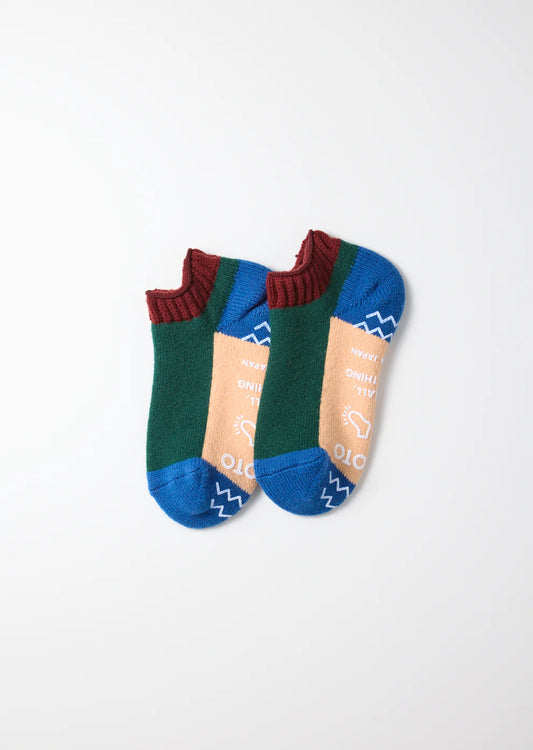 ROTOTO Pile Sockslipper Maroon/D.Green