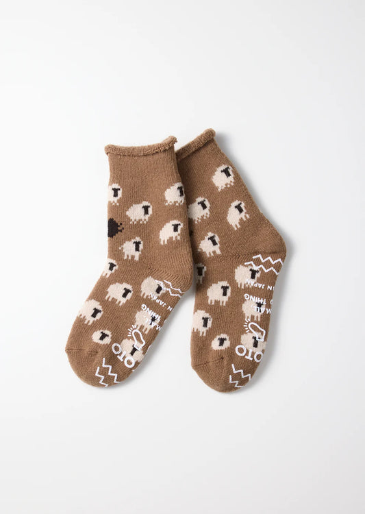 ROTOTO Pile Room Socks SHEEP Brown