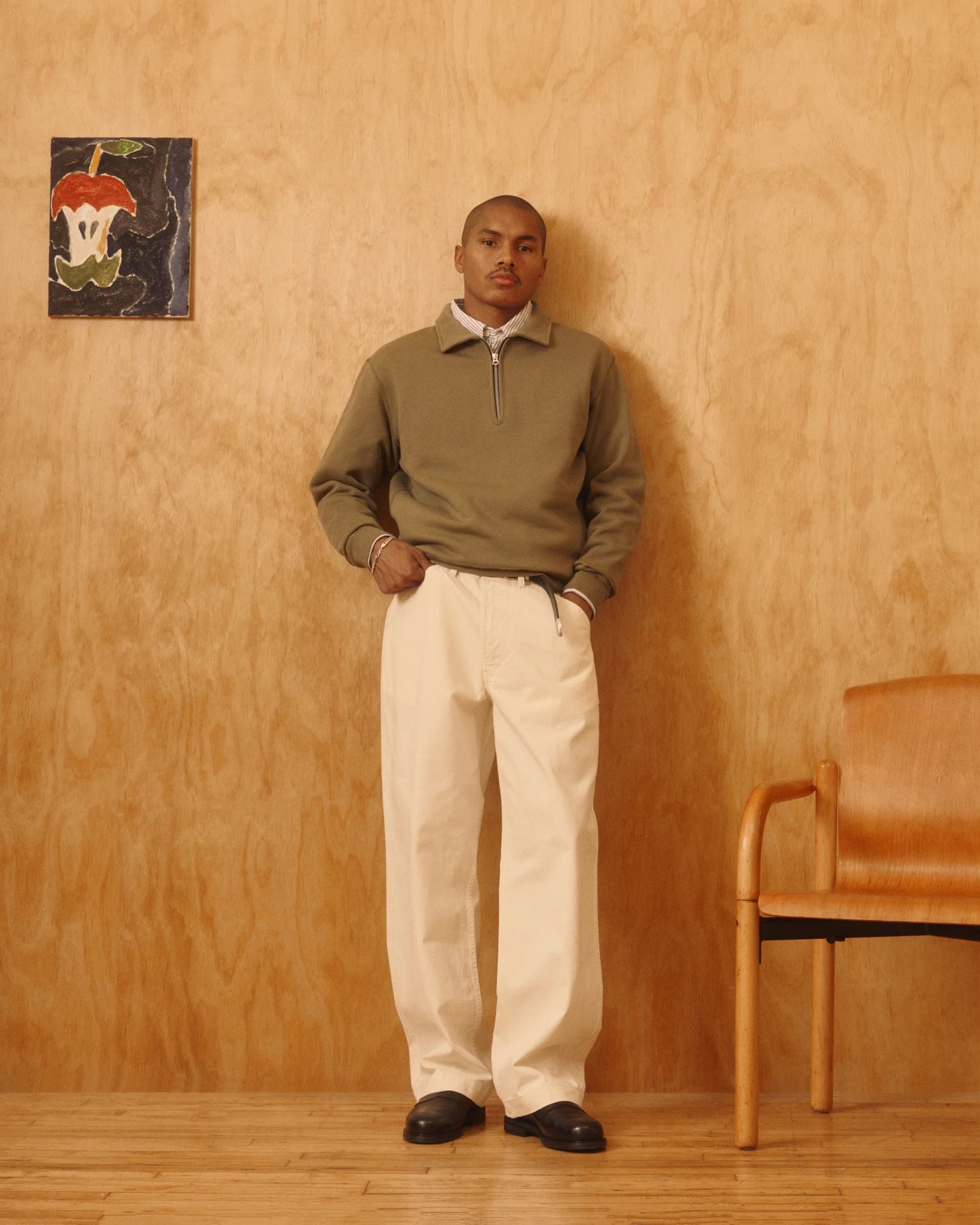 Knickerbocker Stadium Loft Quarter Zip Laurel