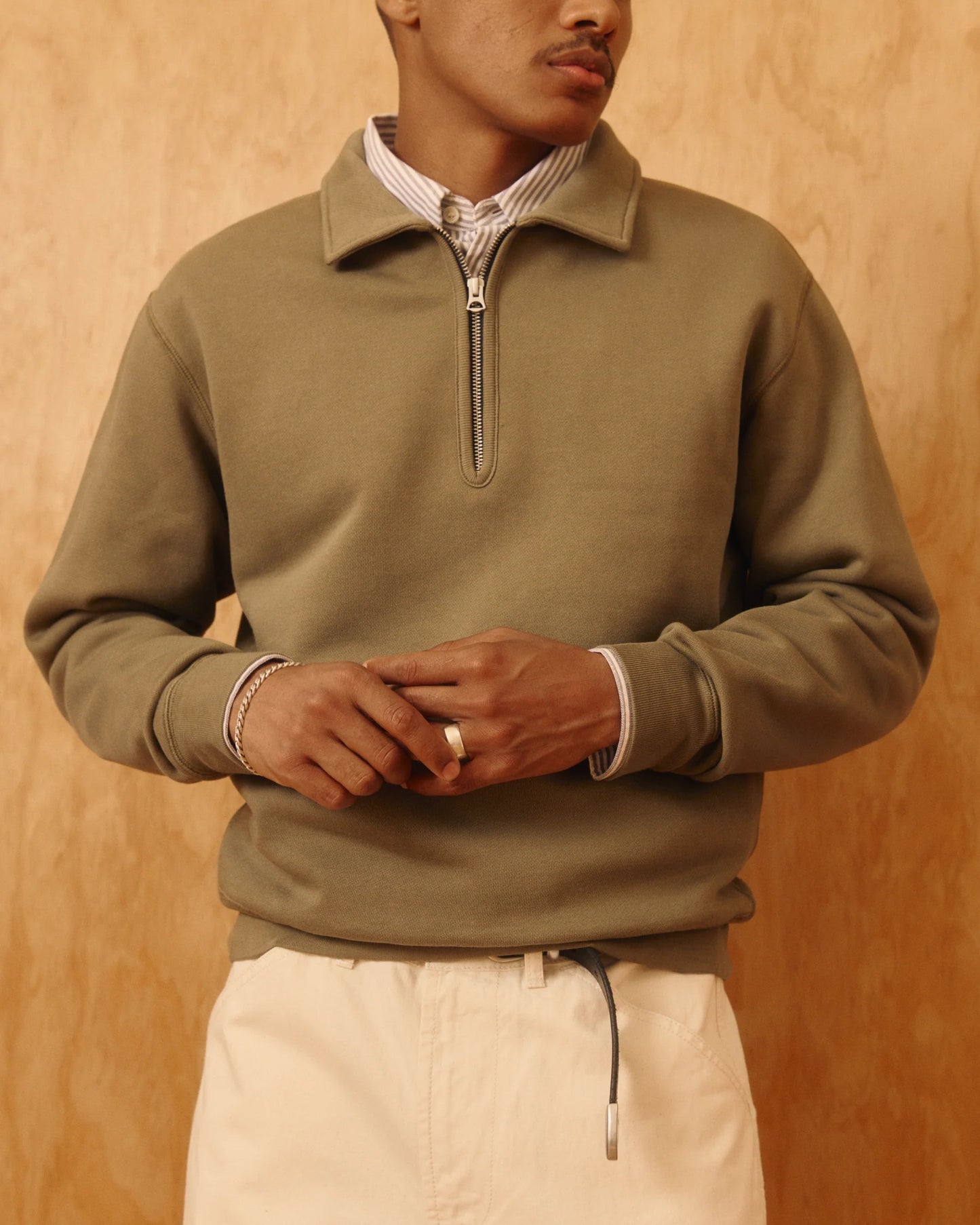 Knickerbocker Stadium Loft Quarter Zip Laurel