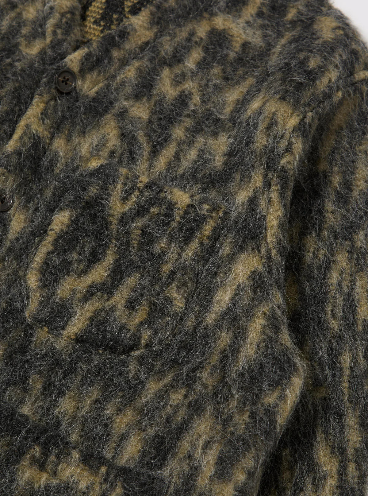 Universal Works Dolce Fleece Cardigan Charcoal