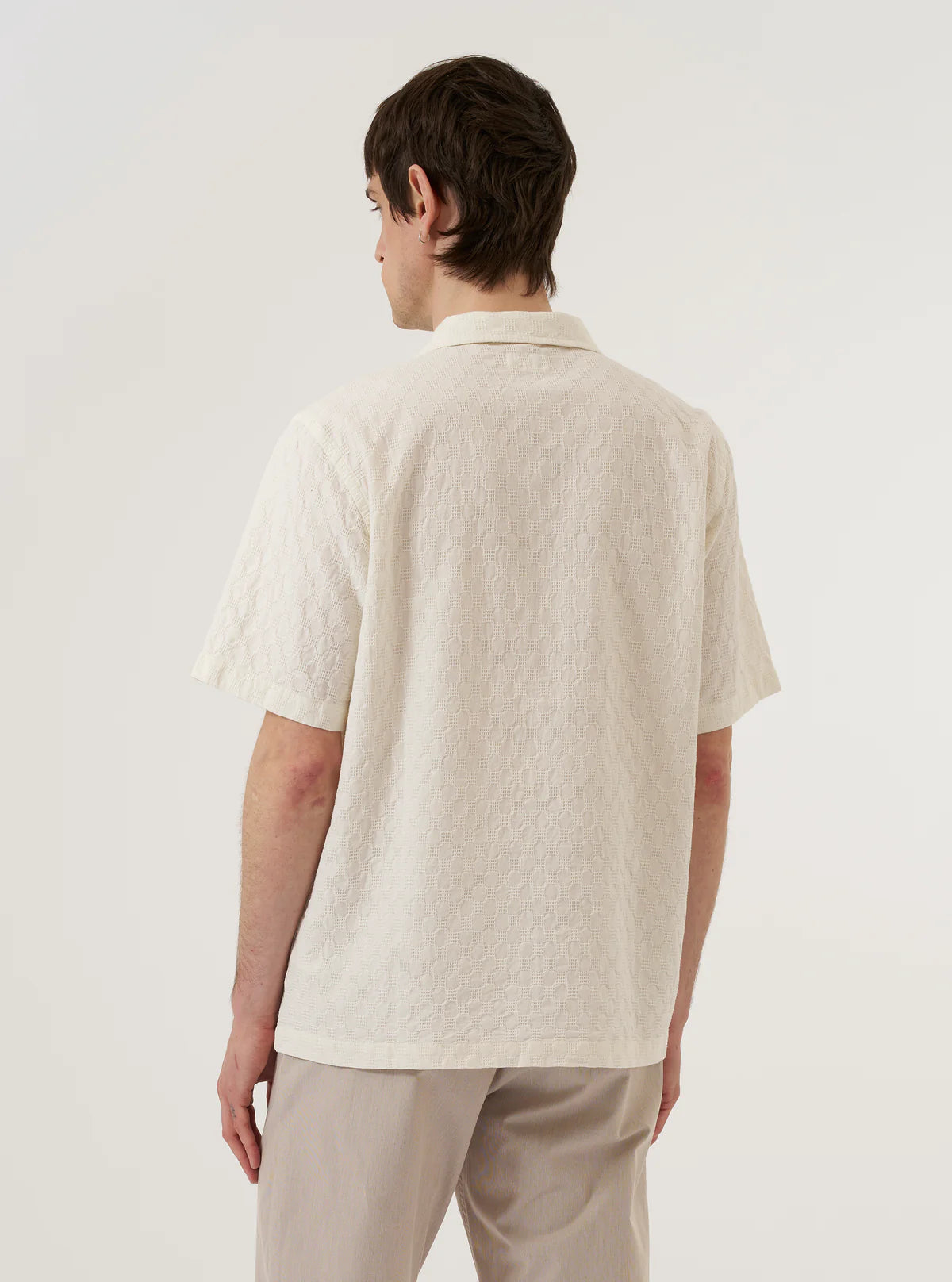Universal Works Ecru Dot Waffle Road Shirt