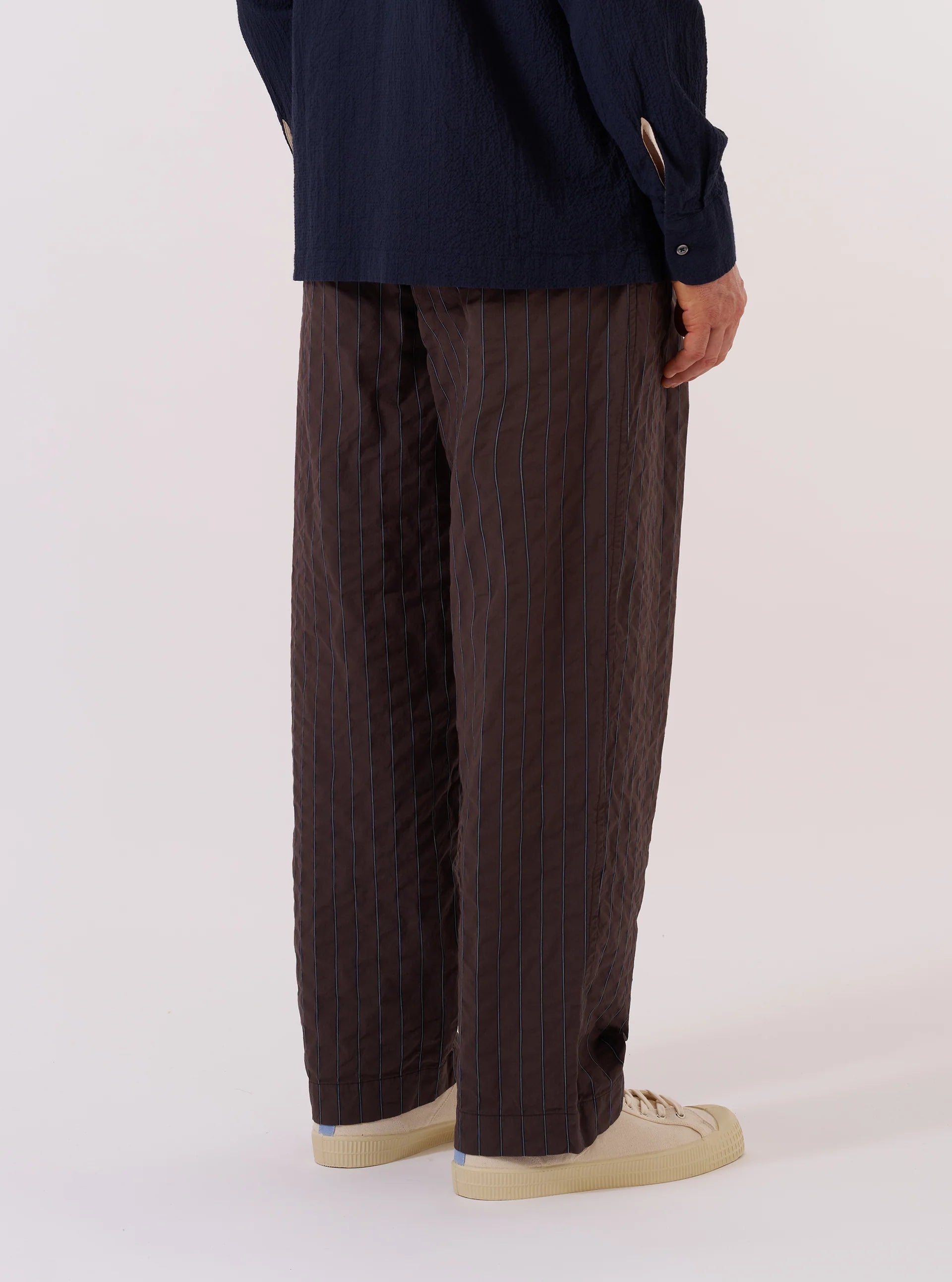Universal Works Brown Chester Stripe Oxford Pant