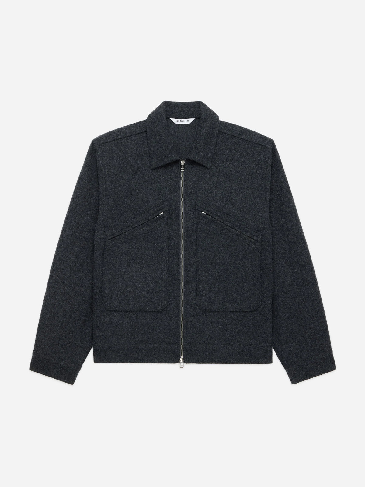 3sixteen Cycling Jacket Charcoal Melton Wool
