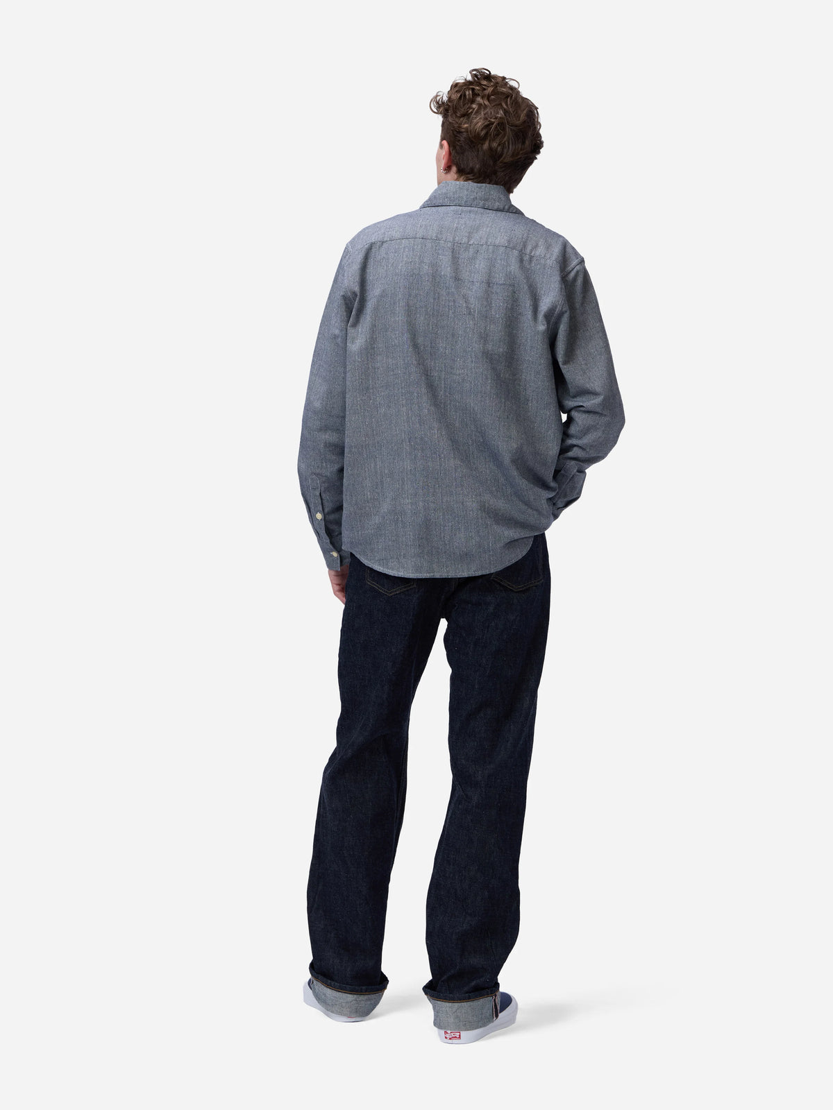 3sixteen Utility Chambray Shirt Handloom Silk Khadi