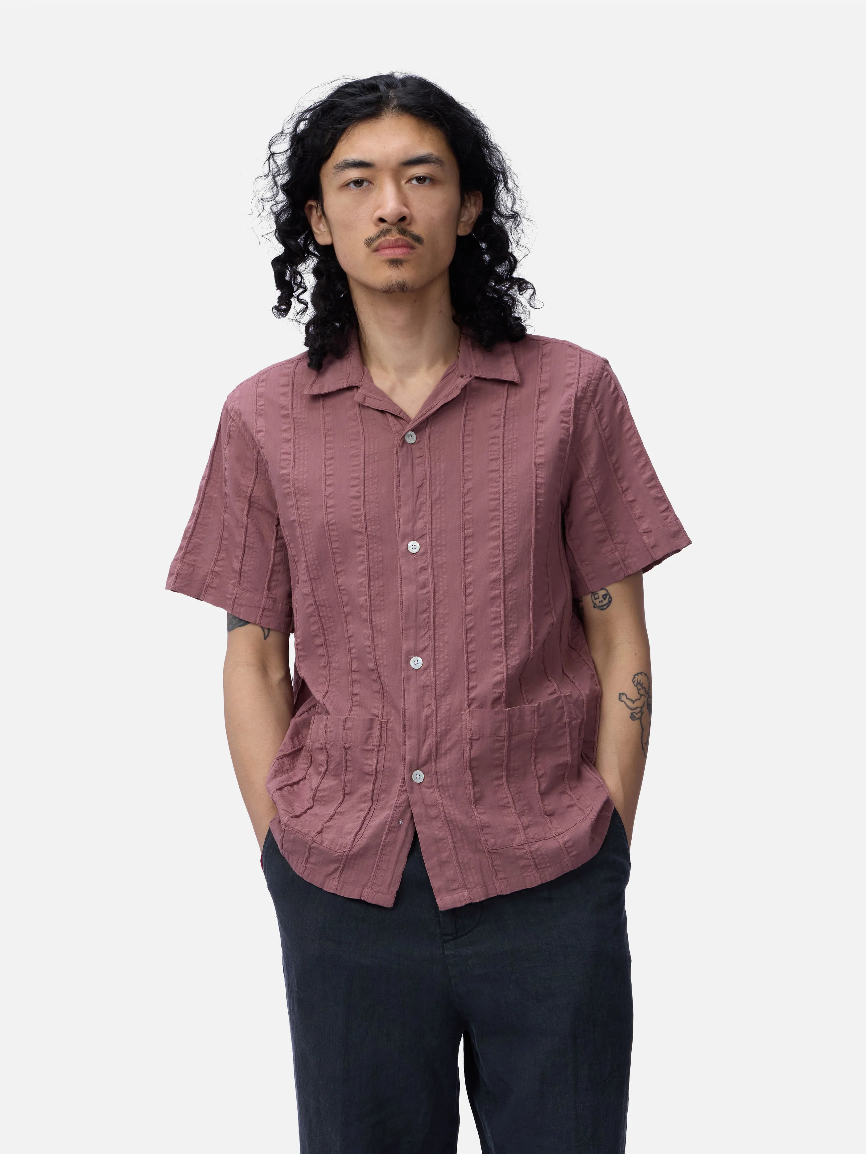3sixteen Cabana Shirt Brick Rope Stripe