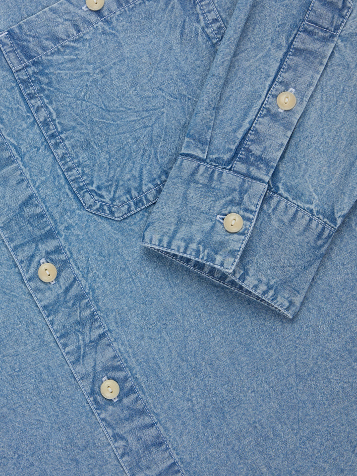 3sixteen Utility Chambray Shirt Washed Indigo