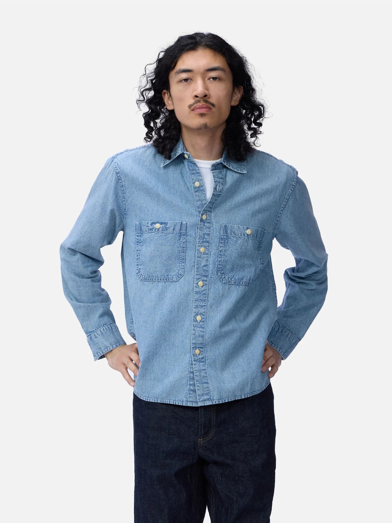 3sixteen Utility Chambray Shirt Washed Indigo