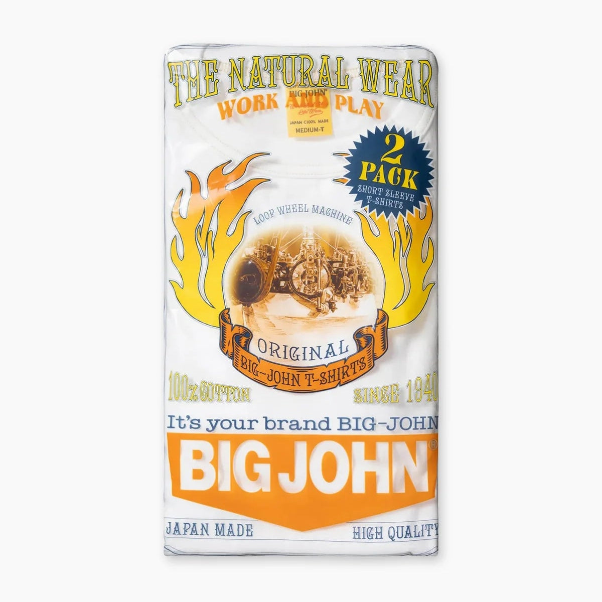 Big John Loopwheel 2-Pack Crewneck Tee White