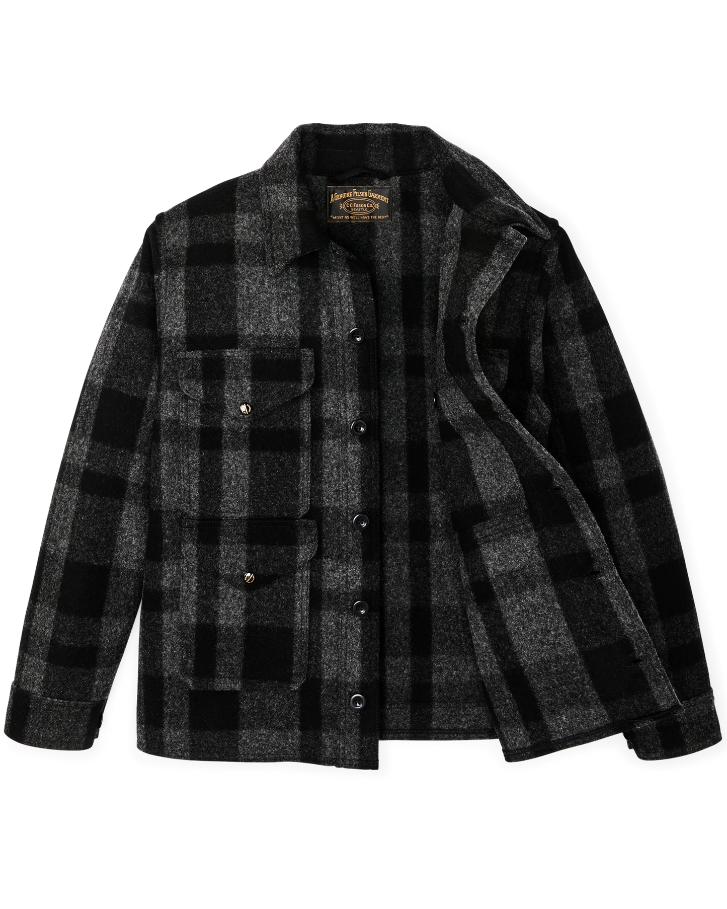 Filson 1940's Mackinaw Wool Cruiser Jacket Charcoal