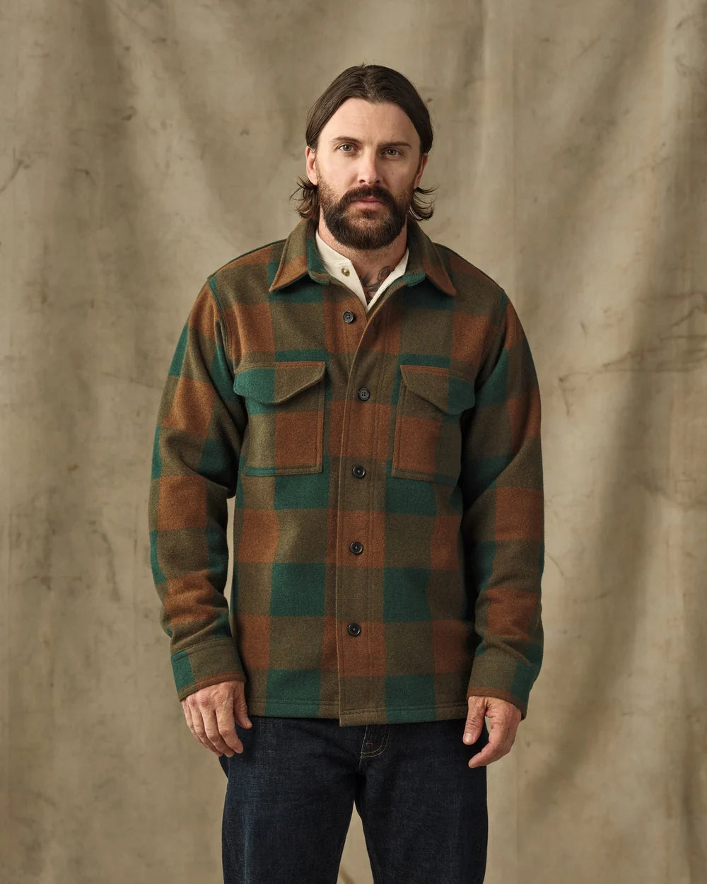 Filson Wool Jac-Shirt Bronze/Green Plaid