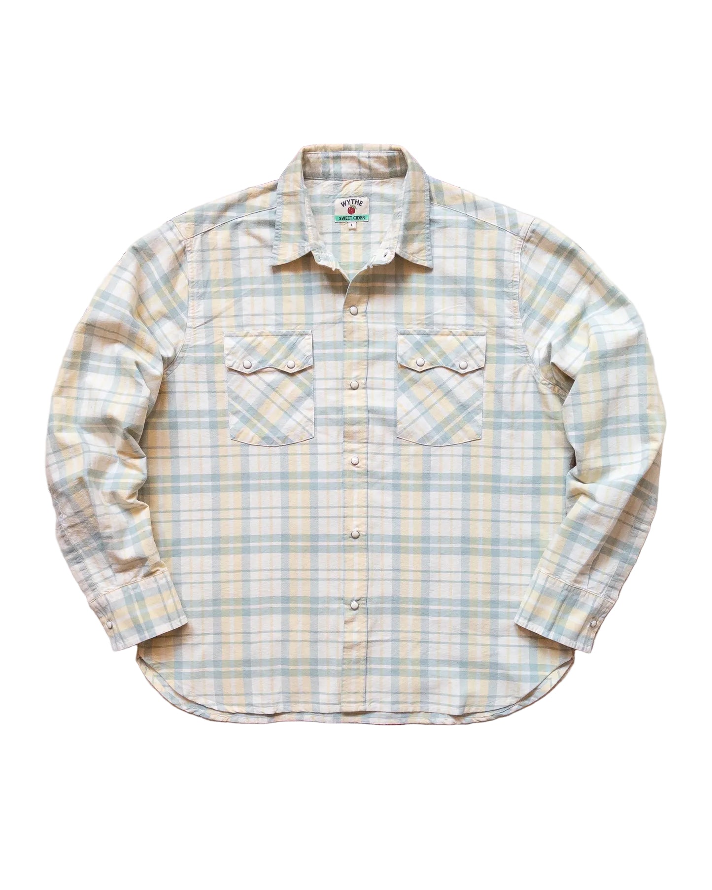 Wythe Oxford Cloth Pearlsnap shirt Sage/Sunflower