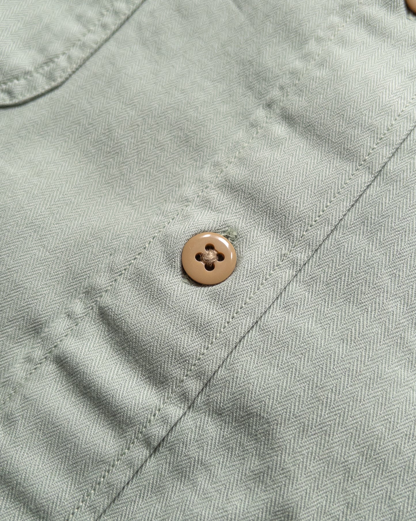 Wythe Cotton HBT Officer's Shirt Sage