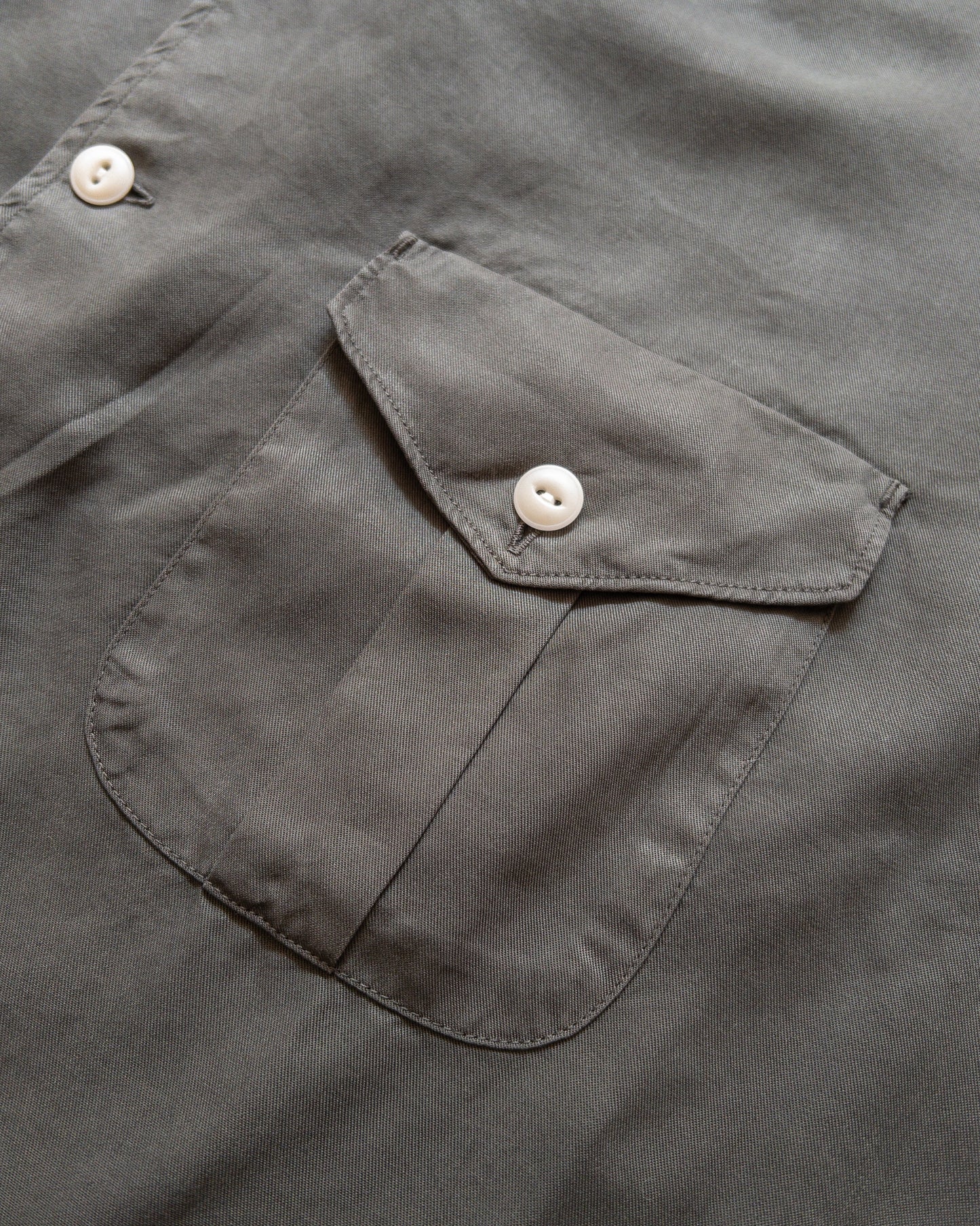 Wythe Tencel Gabardine Patio Shirt Faded Black
