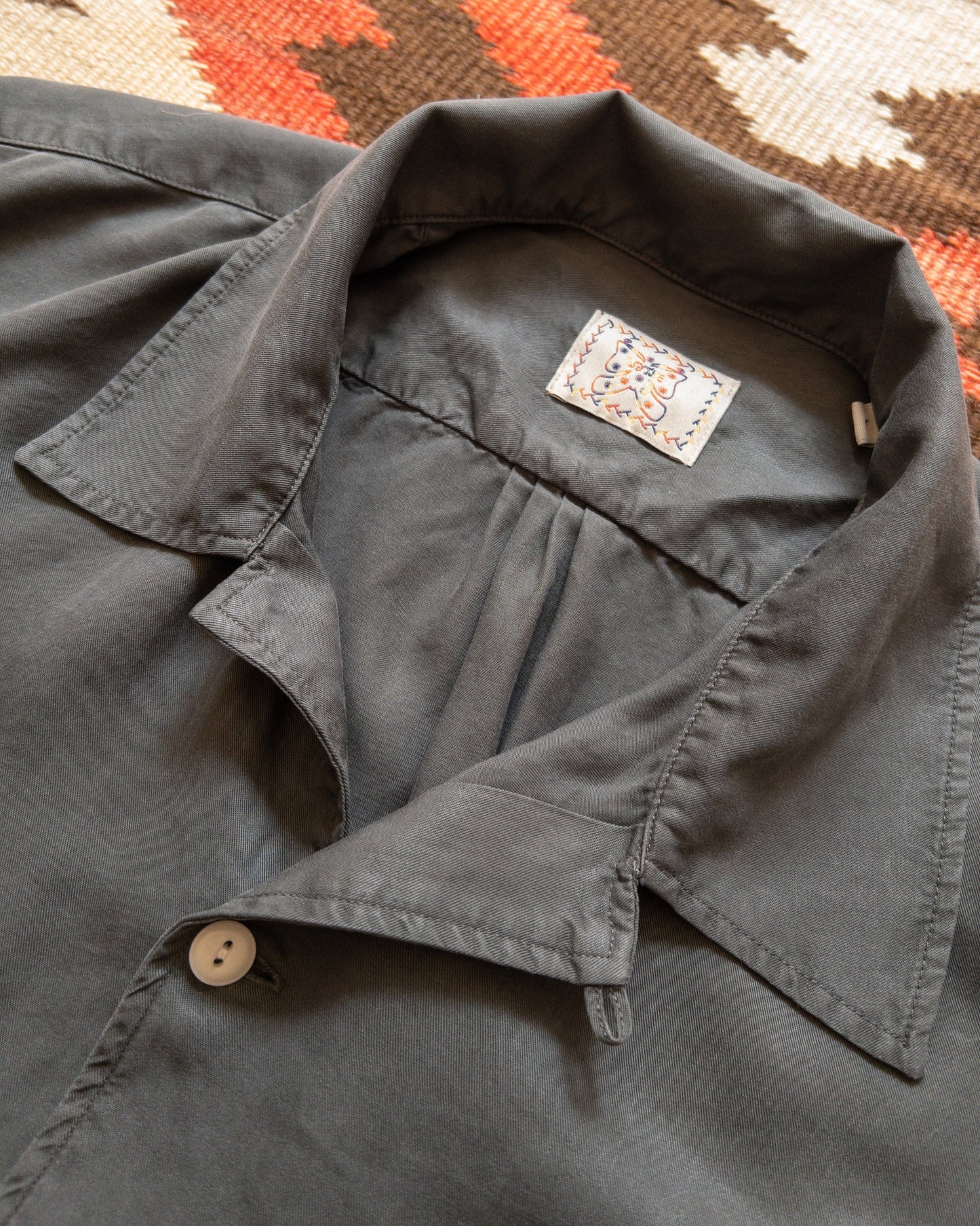 Wythe Tencel Gabardine Patio Shirt Faded Black