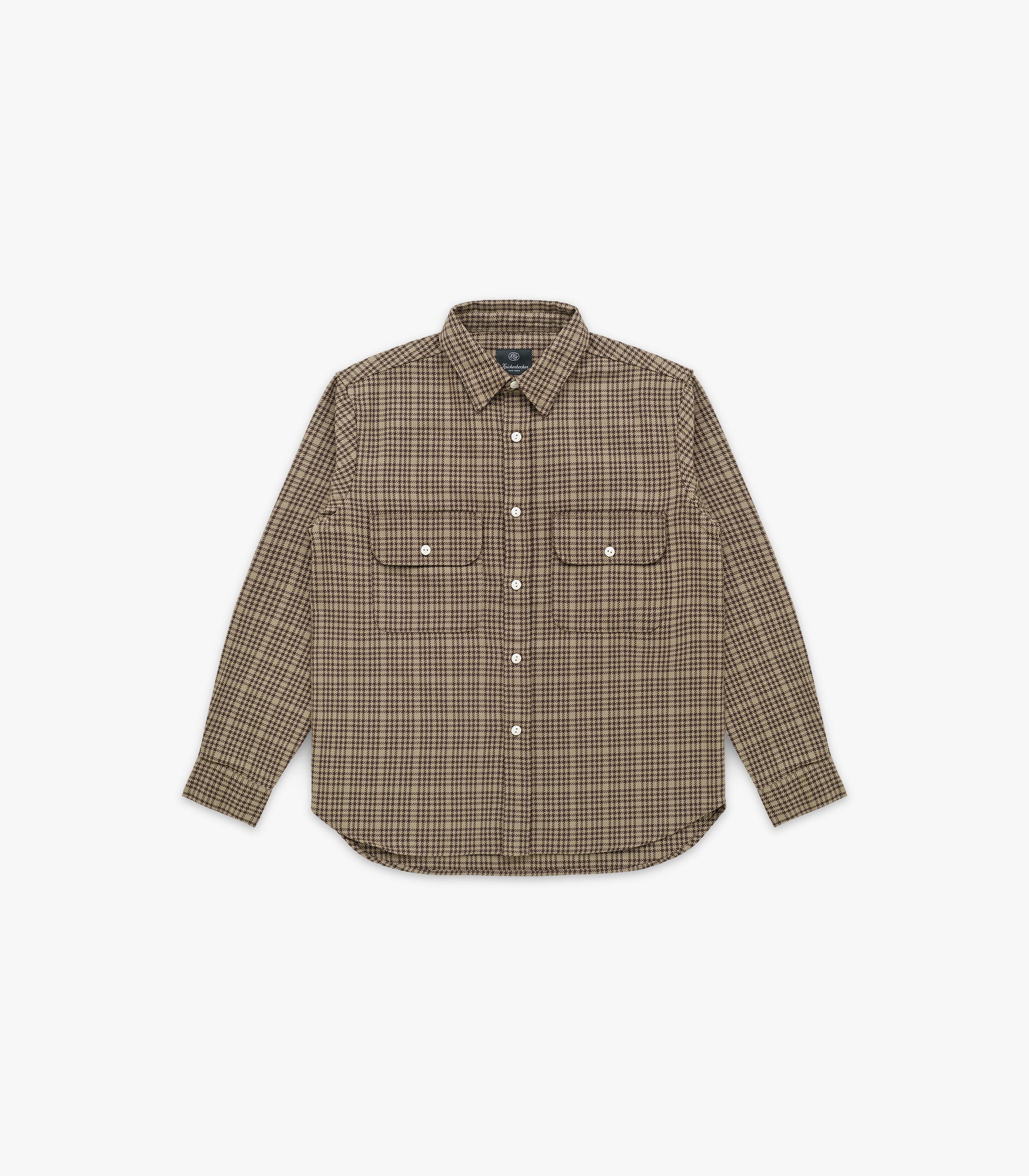 Knickerbocker Brother Cotton Flannel Shirt Mint & Brown Plaid