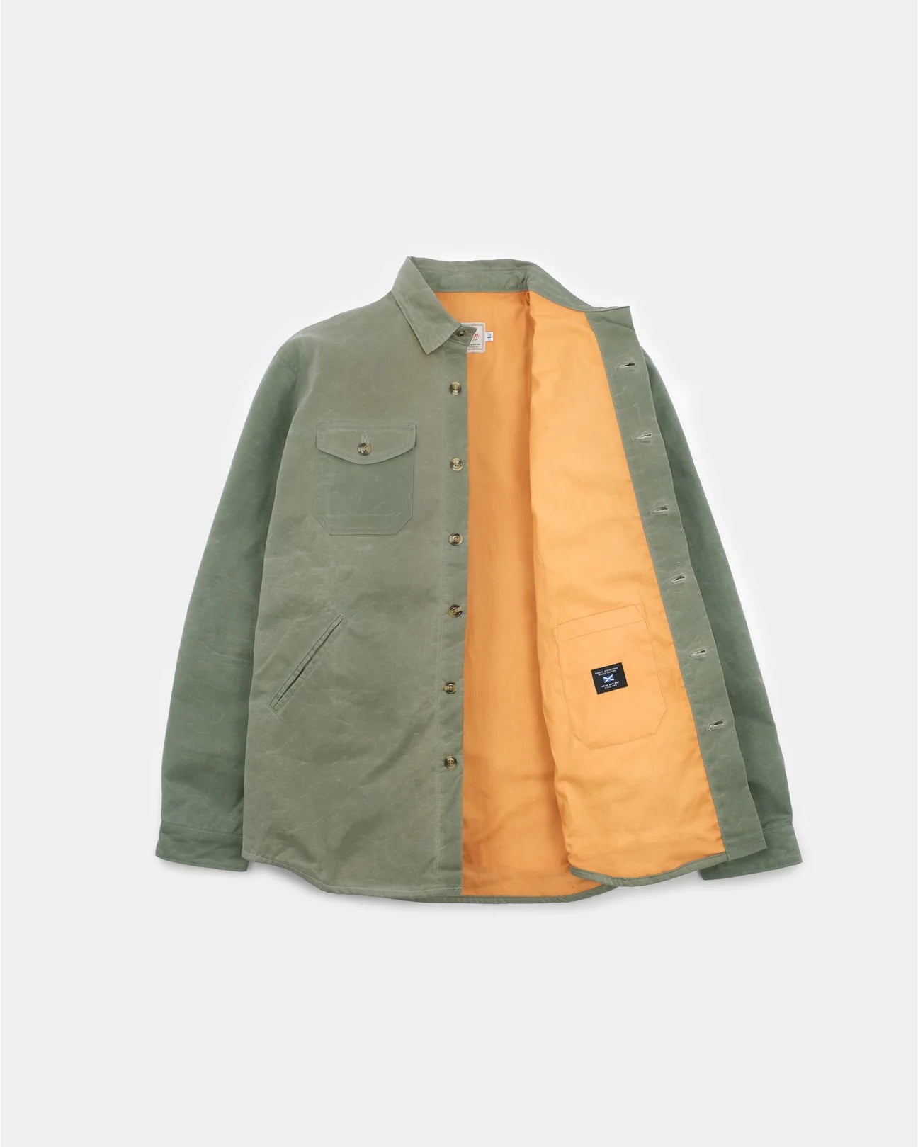 Dehen Crissman Overshirt Waxed Light Moss