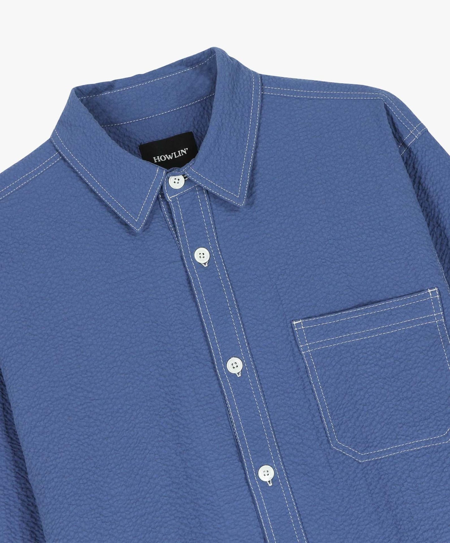 Howlin Everyday Shirt Seersucker Blue