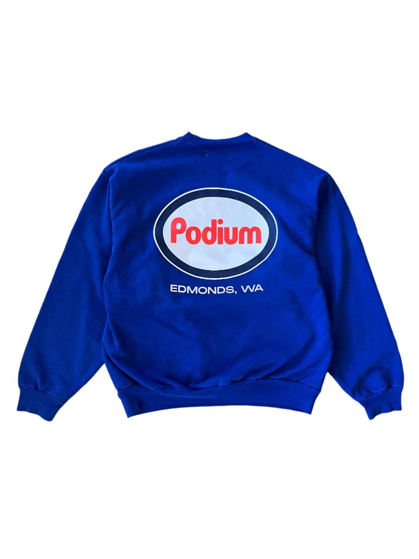 Podium Gas Station Crewneck 14 oz Cobalt Blue