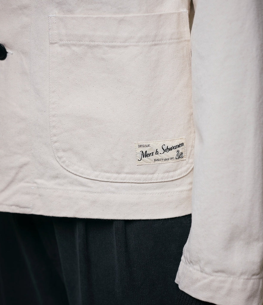 Merz B. Schwanen JKT08 Organic Cotton Broken Twill Chore Coat Natural