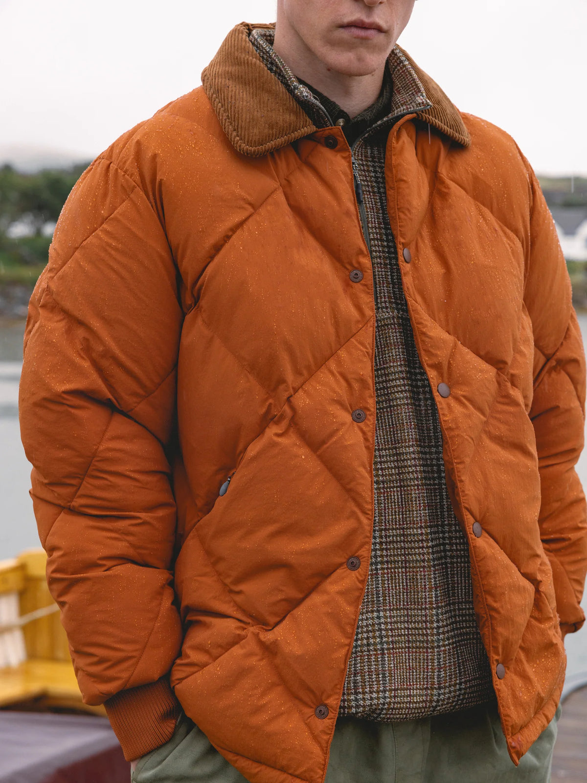 Kestin Dunbar Jacket in Rust Orange