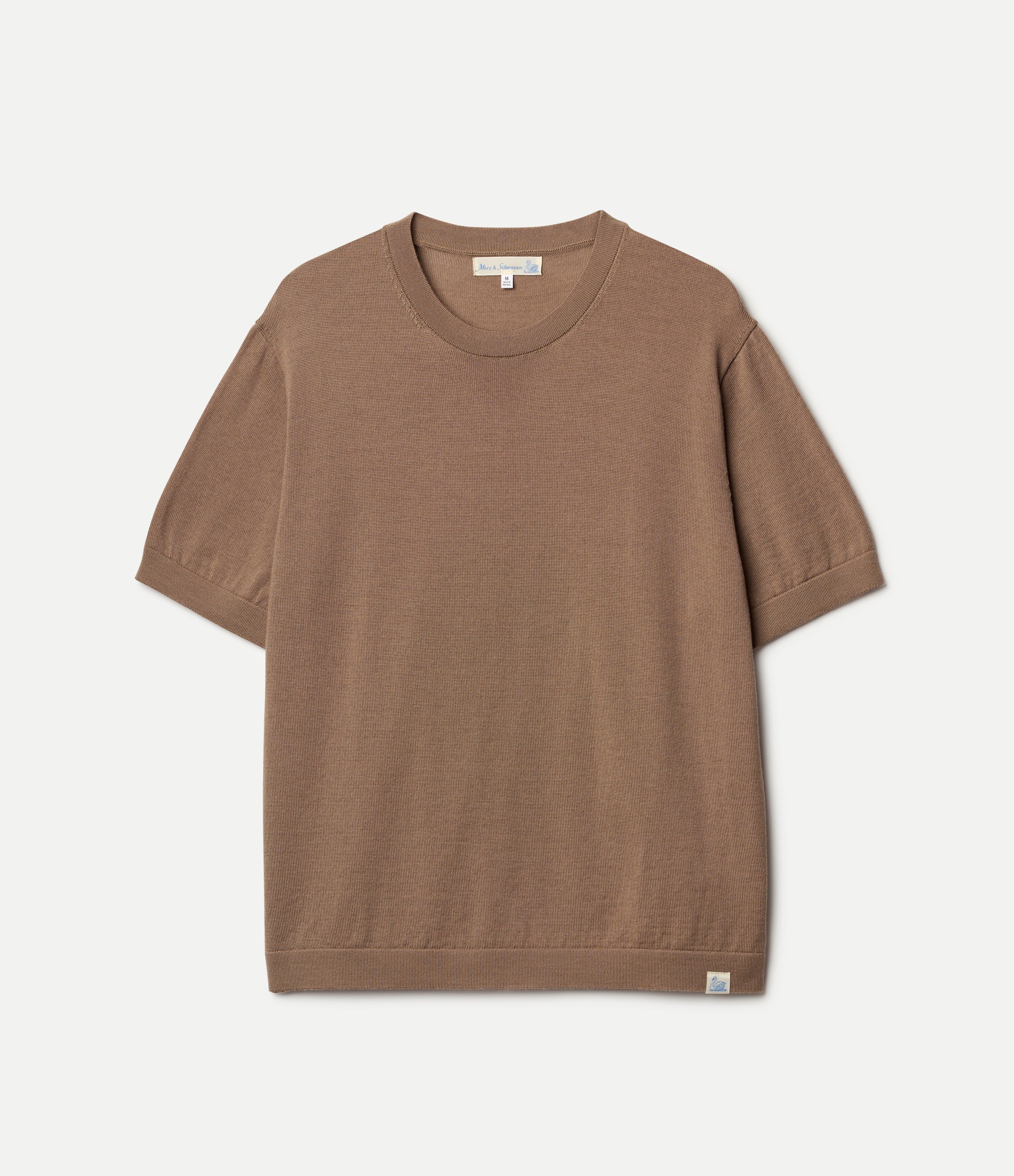 Merz B. Schwanen Refined Knitted Merino Wool T-Shirt