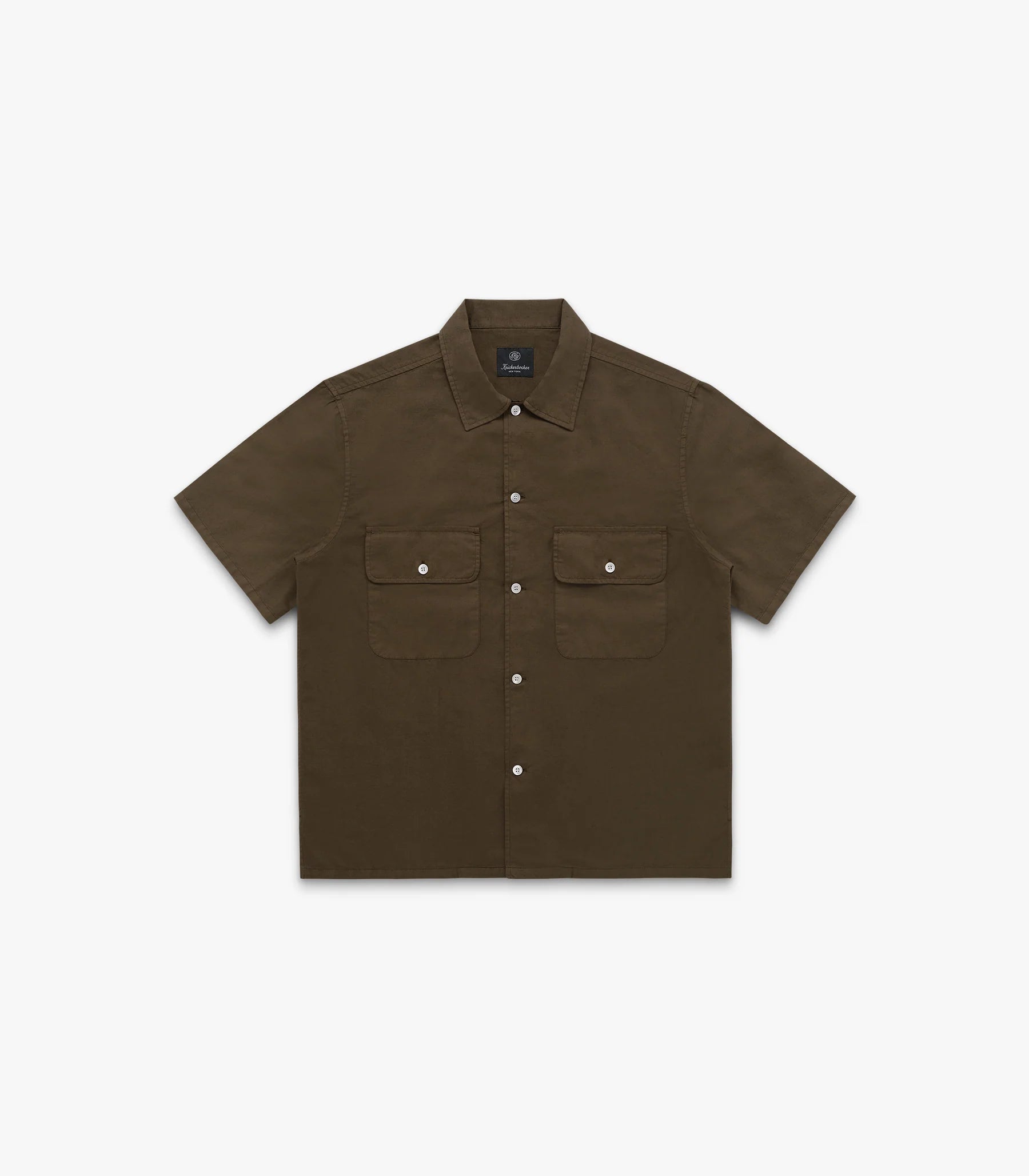 Knickerbocker NYC Mar Cotton & Linen Shirt Mocha