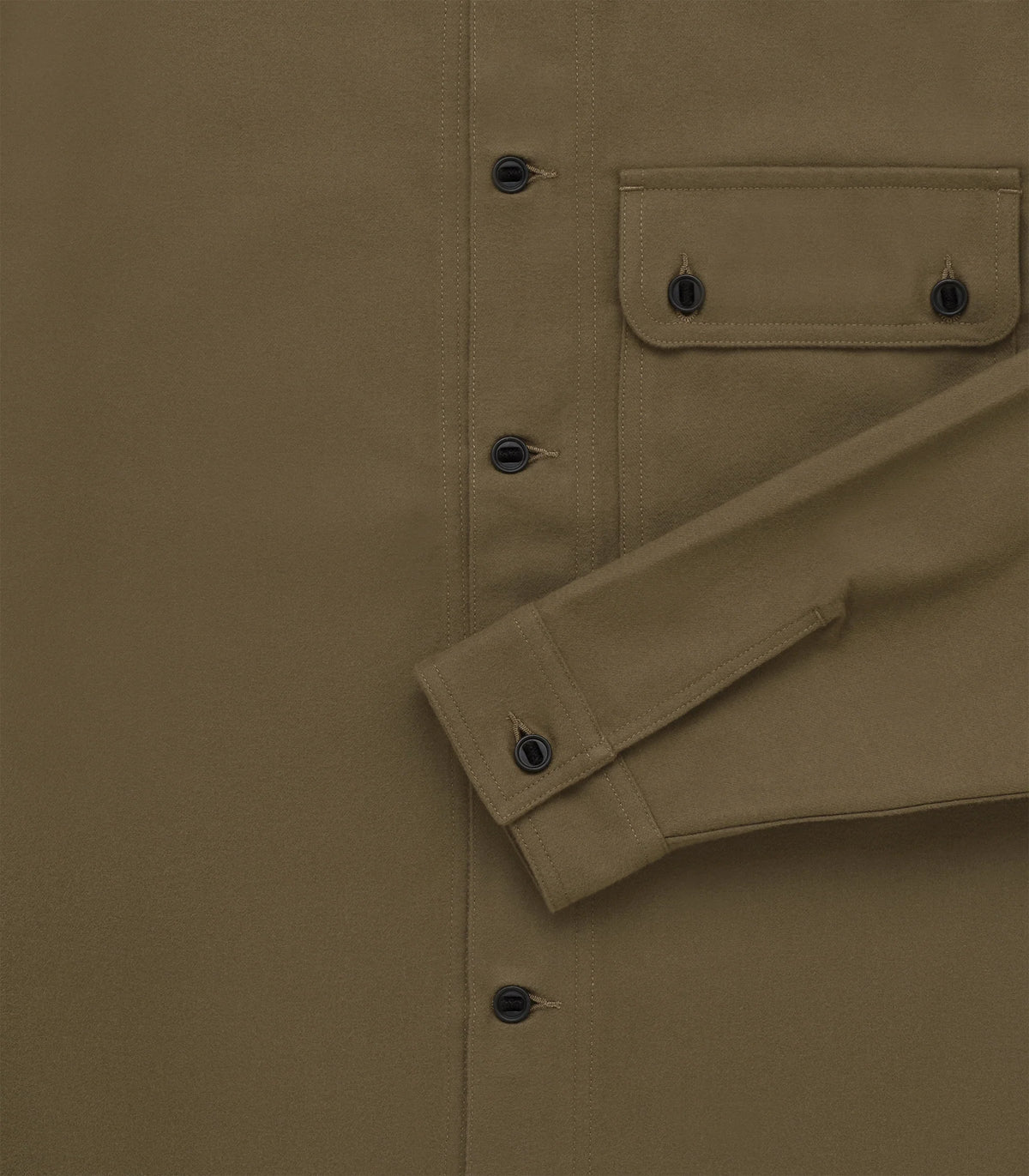 Knickerbocker Market Compact Cotton Overshirt Moss