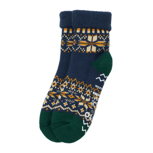 ROTOTO Comfy Room Socks Snow Flake Navy