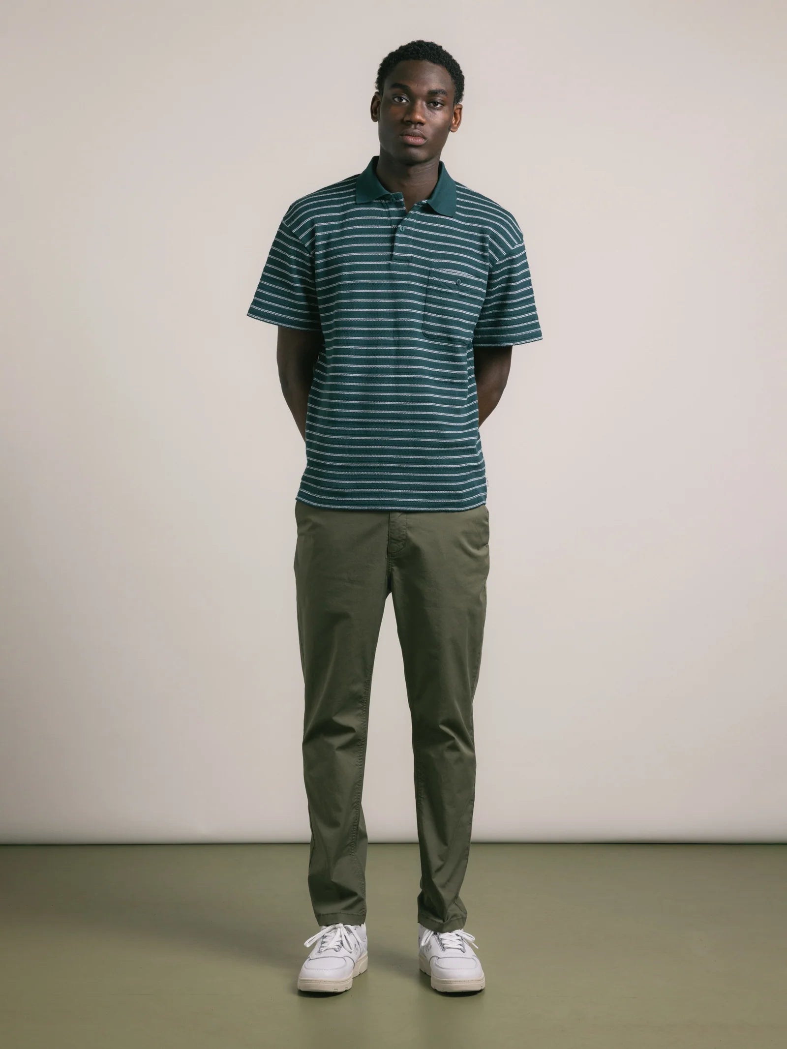 Kestin Inverness Trouser in Olive Cotton Twill