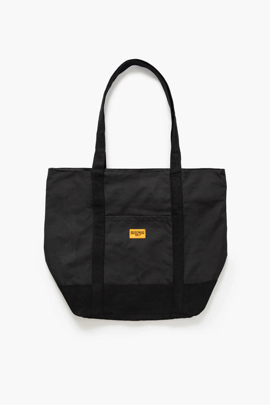 Service Works Waxed Cotton Tote Bag Black