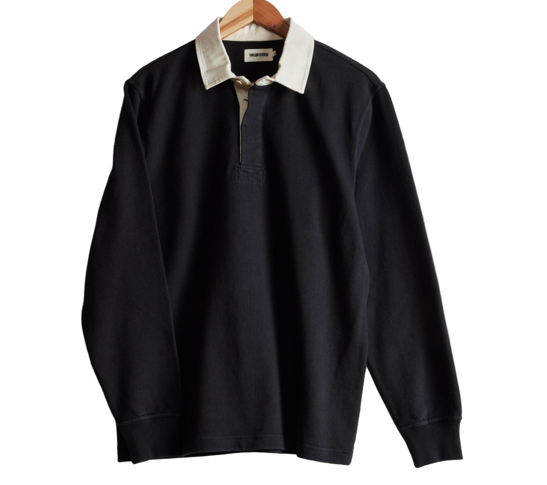 Taylor Stitch The Rugby Shirt in Coal