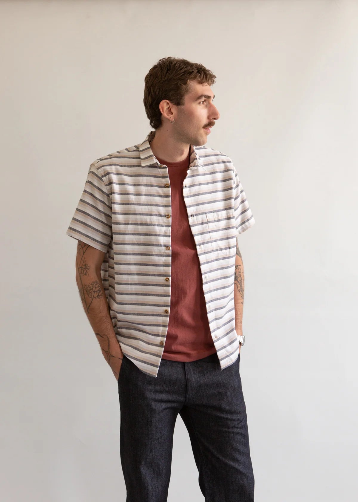 Freeman Short Sleeve Weathervane Mountain Stripe