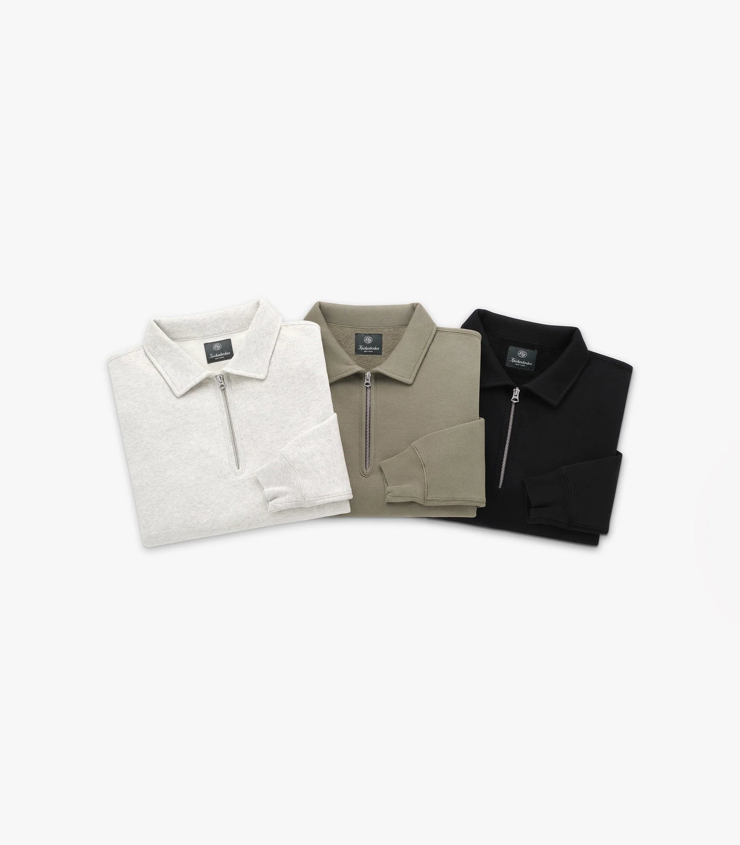 Knickerbocker Stadium Loft Quarter Zip Black