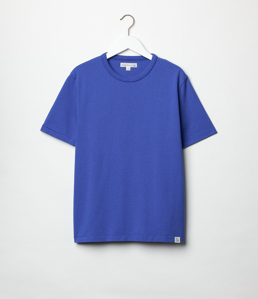 Merz B. Schwanen Classic Cotton Jersey T-Shirt Vintage Blue