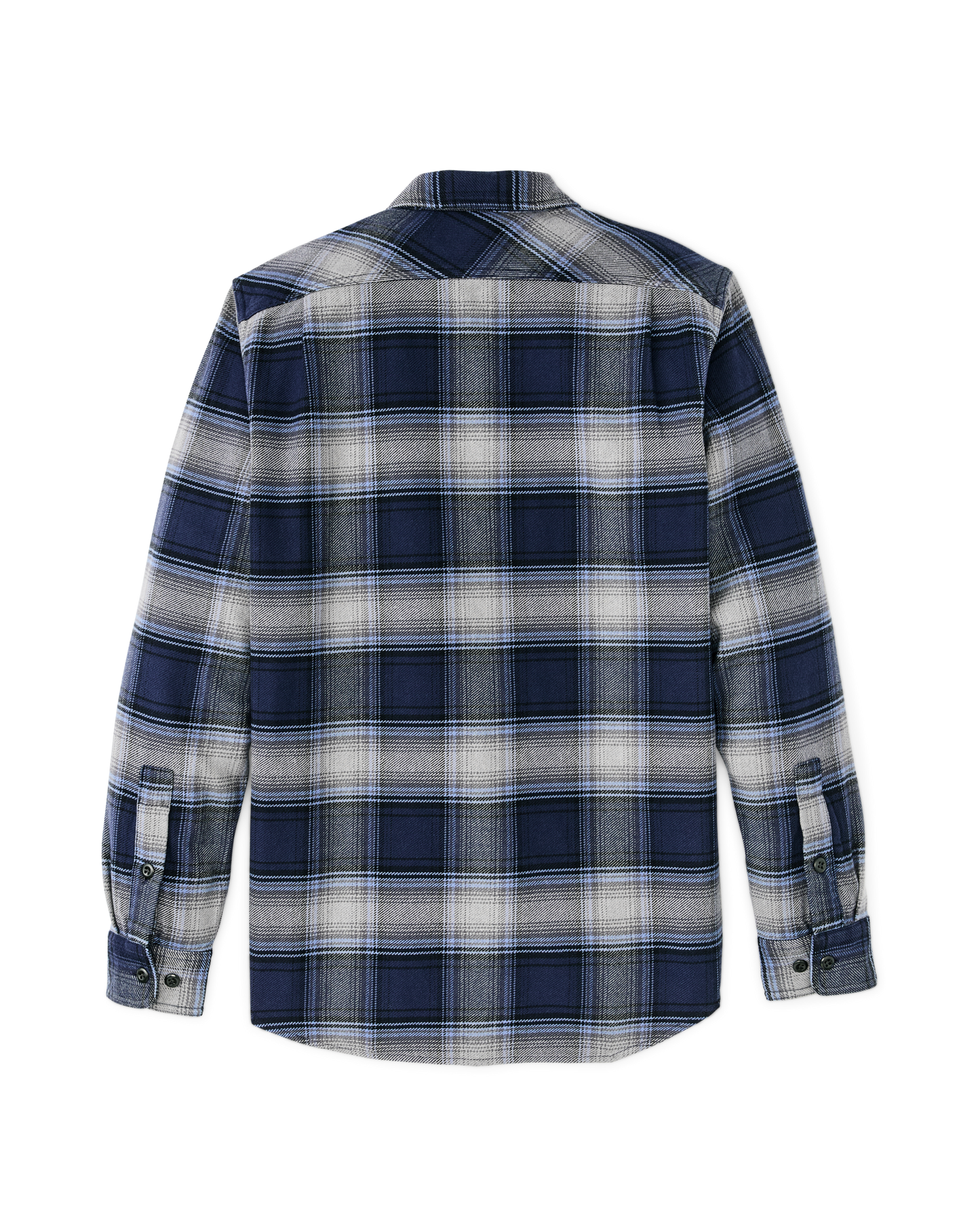 Filson Vintage Flannel Work Shirt Light Blue Navy Plaid
