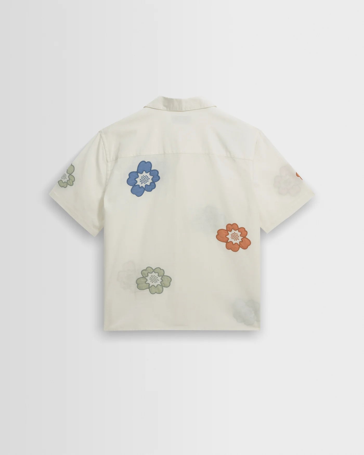 Wax London Didcot Short Sleeve Ecru and Multicolor Floral Applique