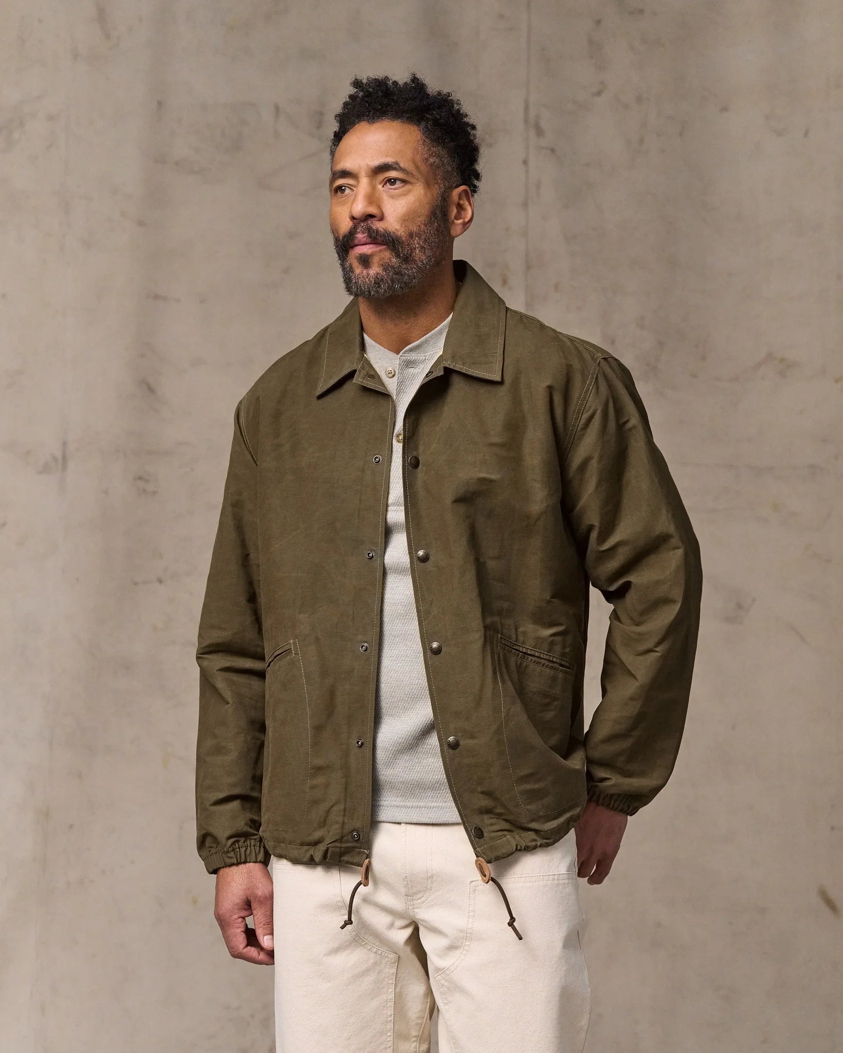 Filson Dry Wax Windbreaker Military Olive