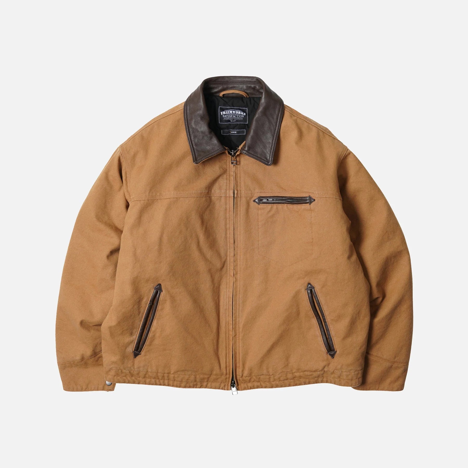 FrizmWORKS Heavy Canvas Destroyed Work Jacket Tan