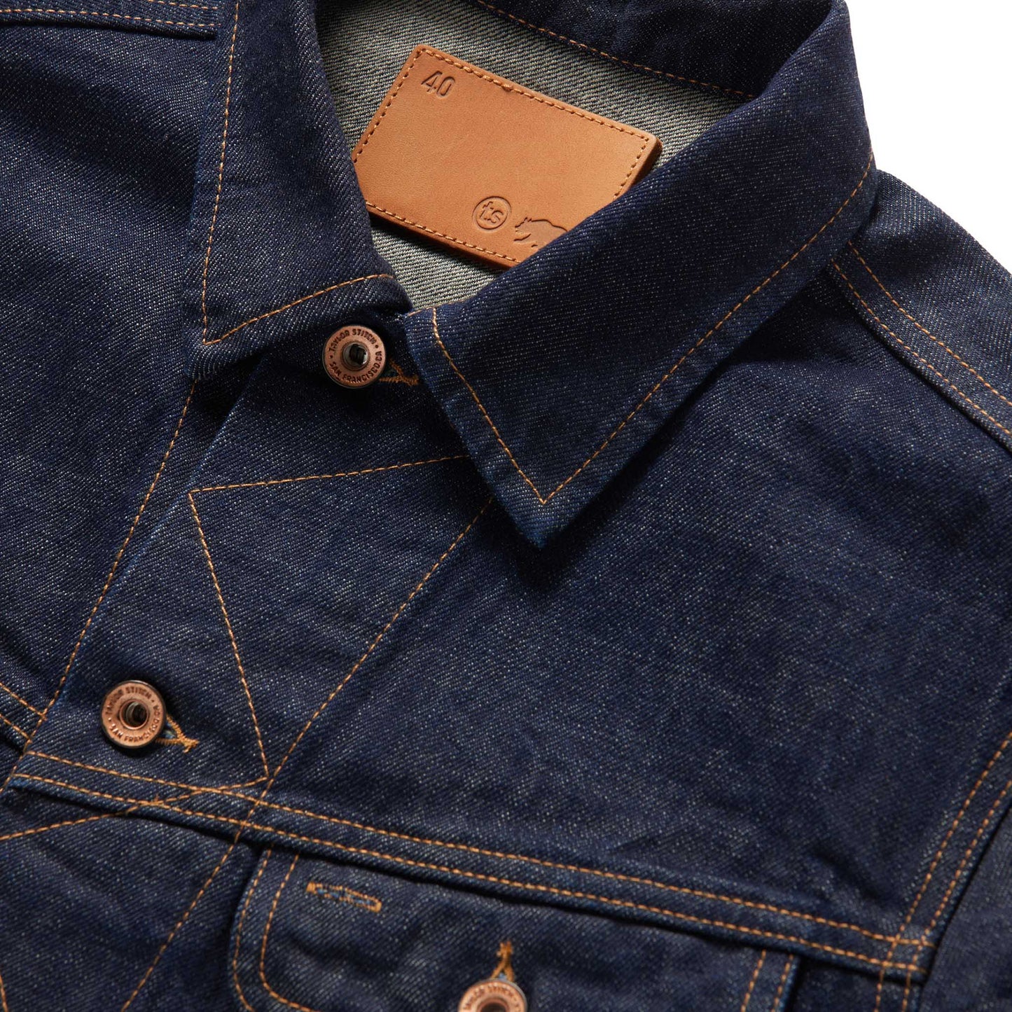 Taylor Stitch The Long Haul Men's Trucker Jacket in Rinsed Indigo