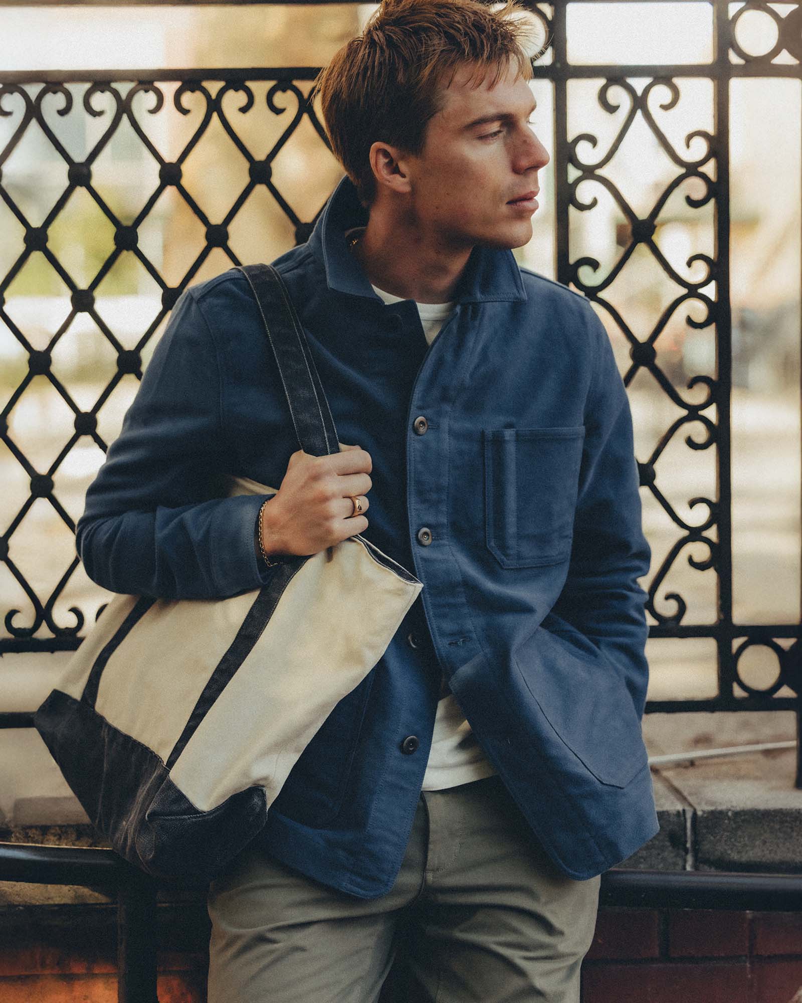 Taylor Stitch The Ojai Jacket in French Blue Moleskin