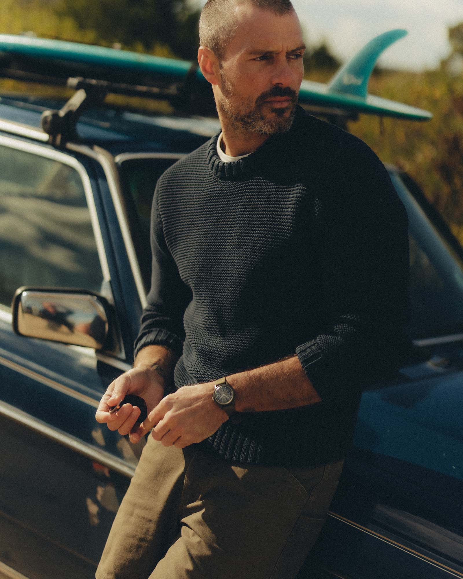Taylor Stitch The Topsail Sweater in Dark Navy