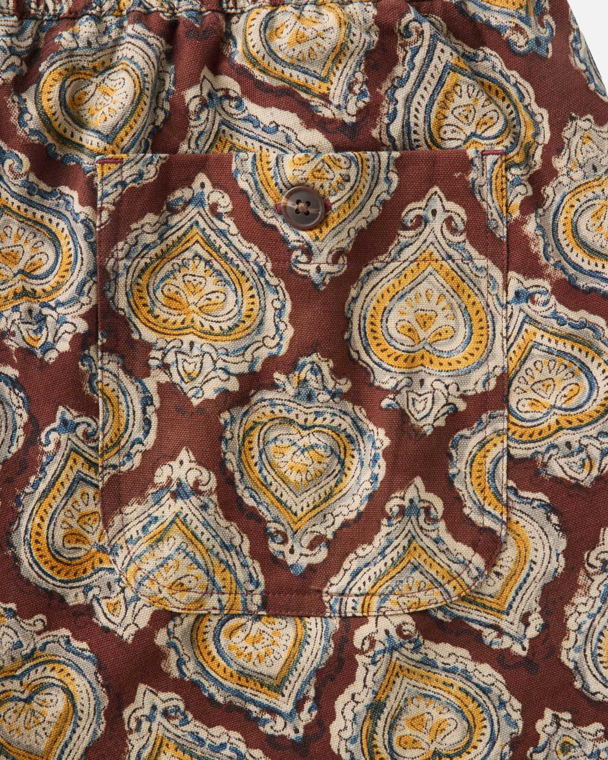 Taylor Stitch The Apres Short in Sangria Block Print