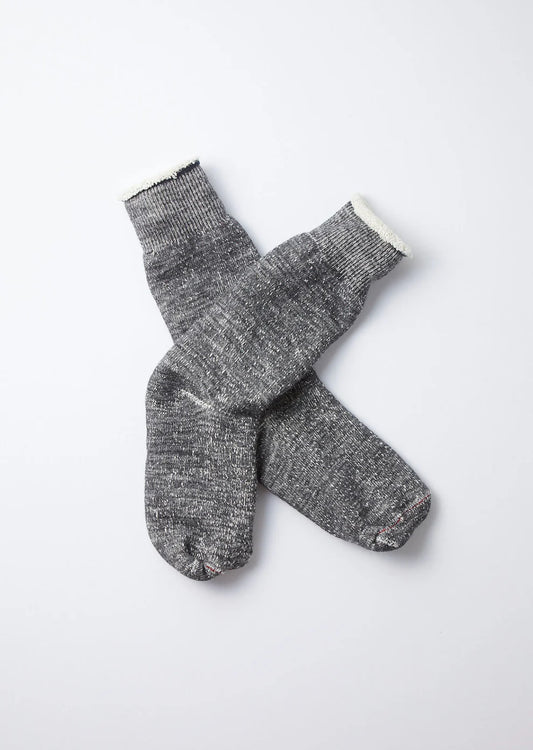 ROTOTO Double Face Crew Socks Charcoal