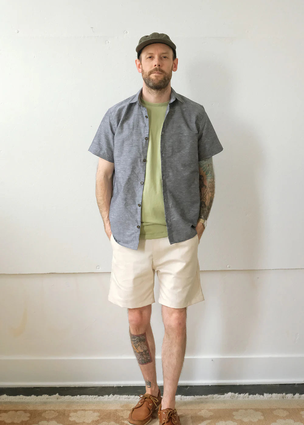 Freeman Short Sleeve Weathervane Dusk Linen