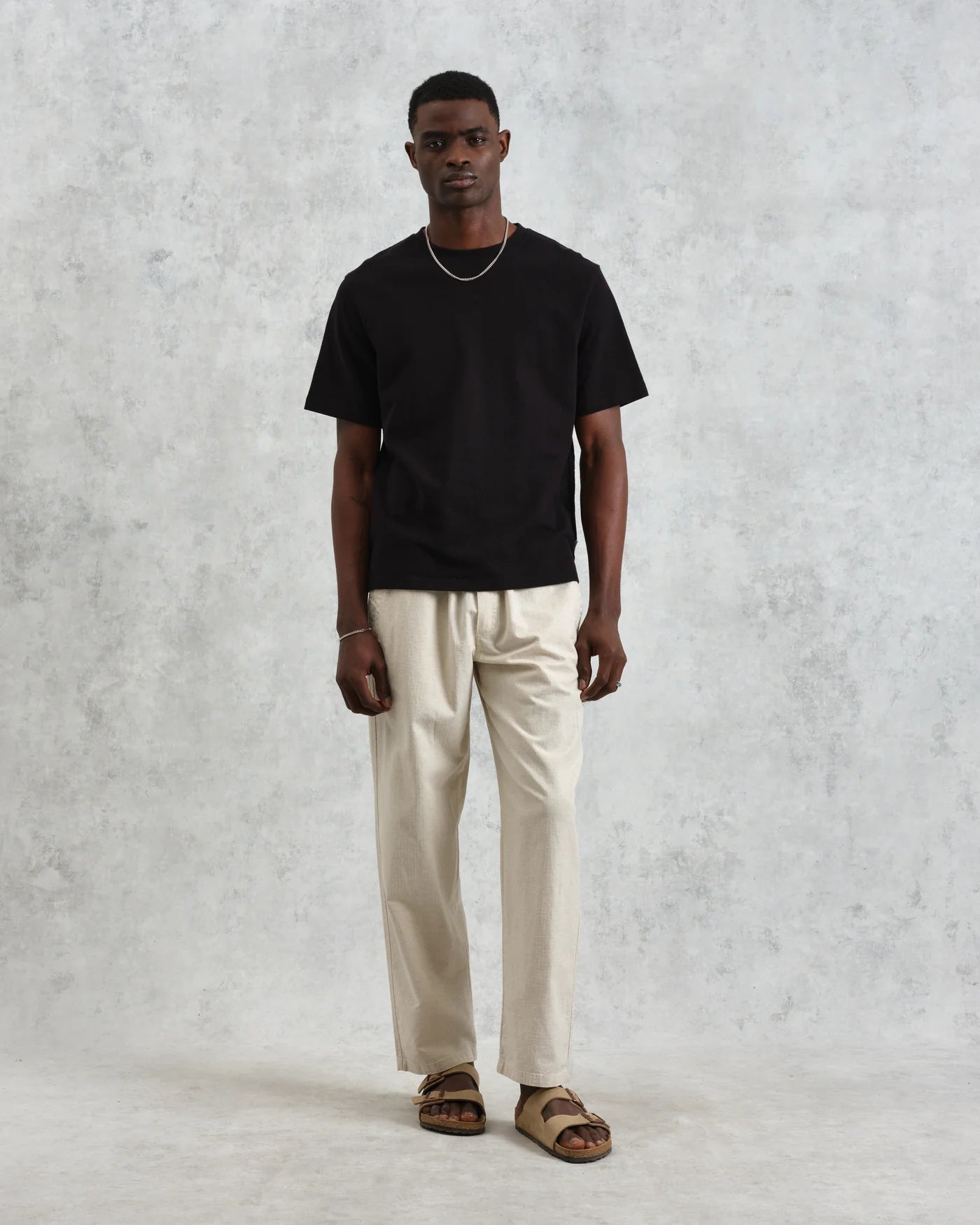 Wax London Tyne Natural Cotton Linen Ripstop Trouser