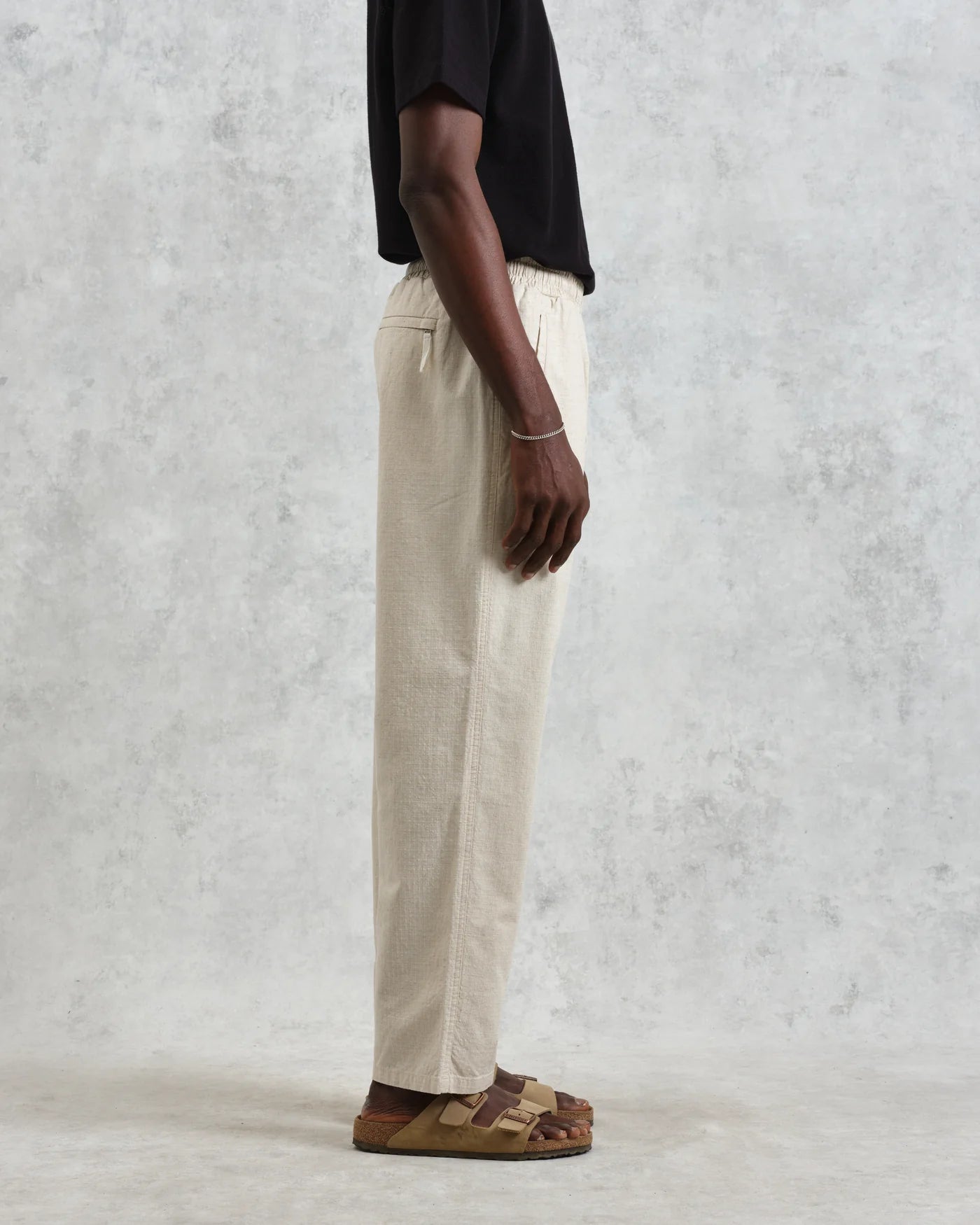 Wax London Tyne Natural Cotton Linen Ripstop Trouser